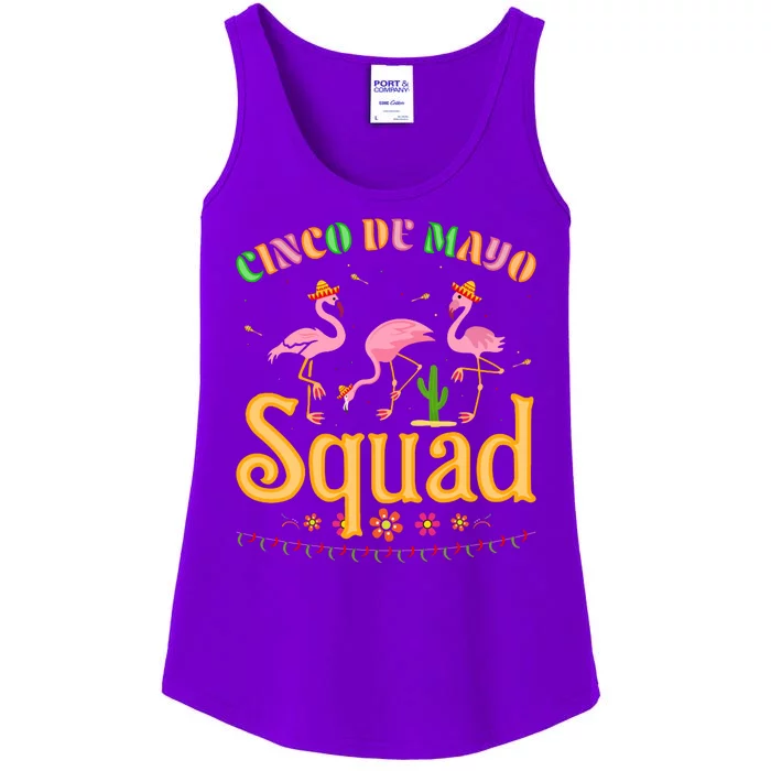 Cinco De Mayo Squad Flamingo Ladies Essential Tank