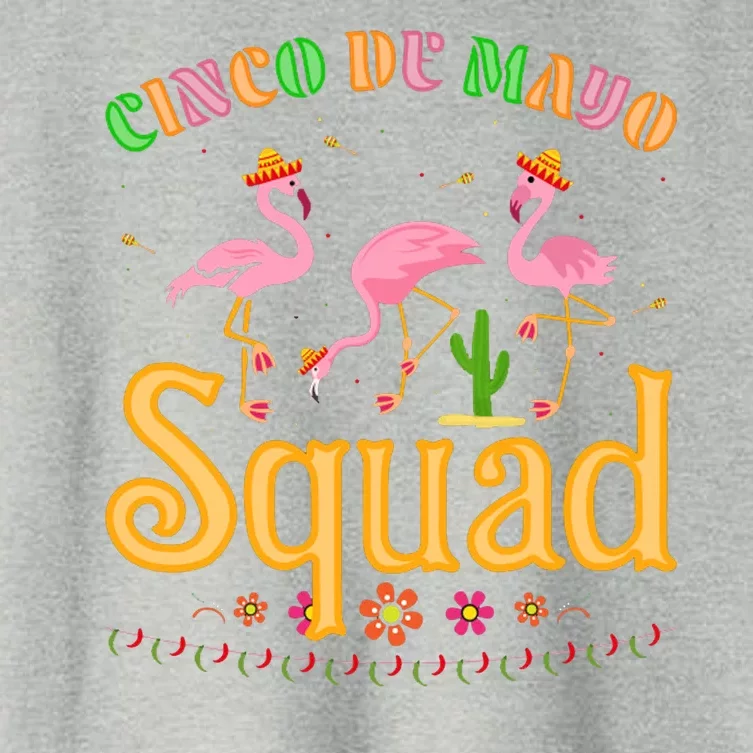 Cinco De Mayo Squad Flamingo Women's Crop Top Tee