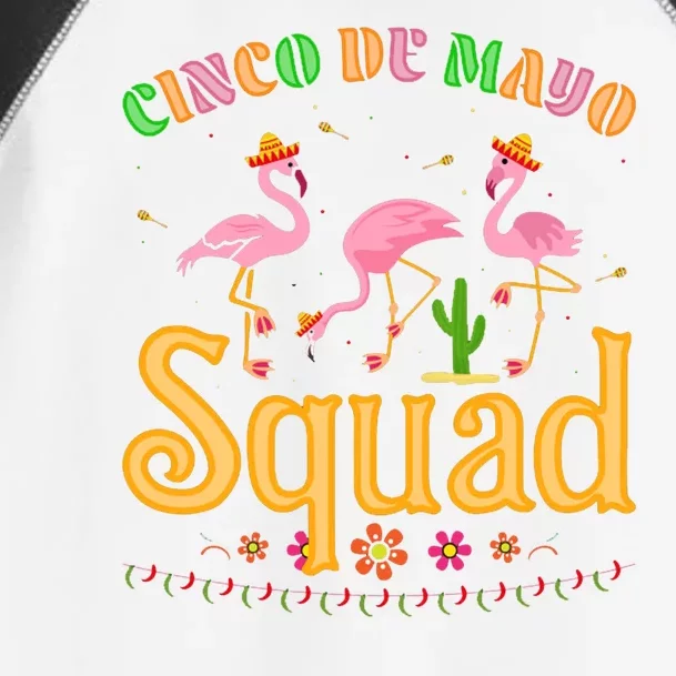 Cinco De Mayo Squad Flamingo Toddler Fine Jersey T-Shirt