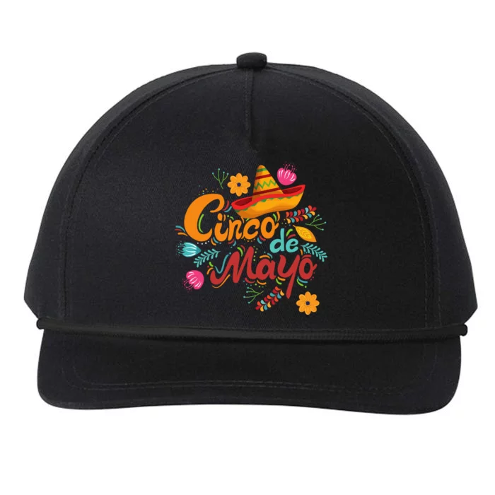 Cinco De Mayo Fiesta Celebration Snapback Five-Panel Rope Hat