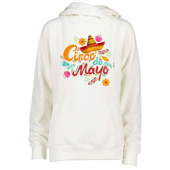 Cinco De Mayo Fiesta Celebration Womens Funnel Neck Pullover Hood