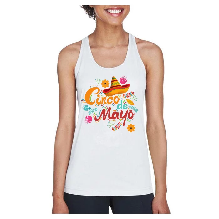 Cinco De Mayo Fiesta Celebration Women's Racerback Tank