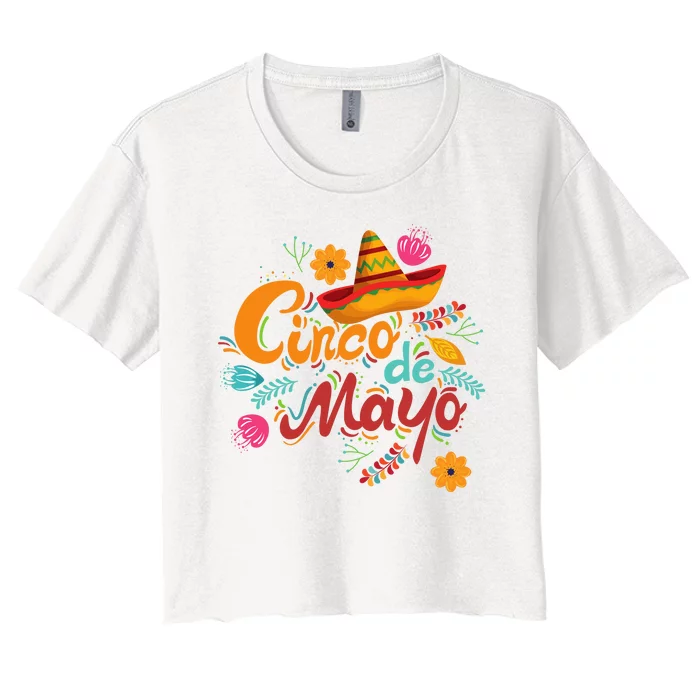 Cinco De Mayo Fiesta Celebration Women's Crop Top Tee