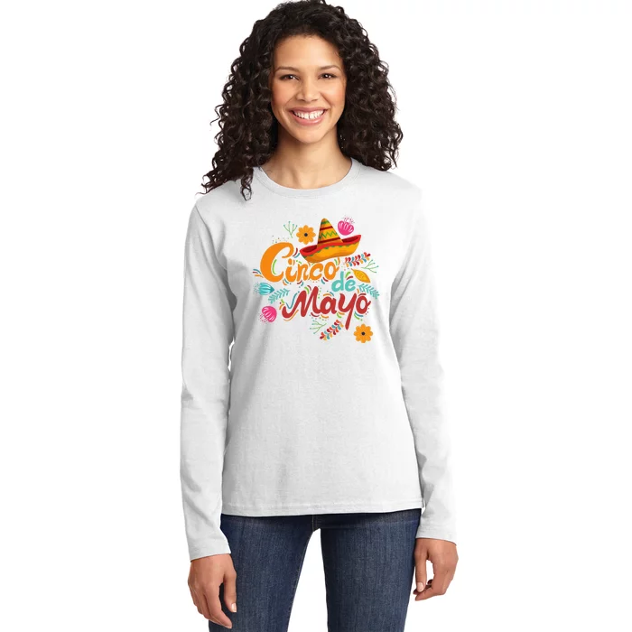 Cinco De Mayo Fiesta Celebration Ladies Long Sleeve Shirt