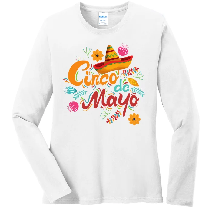 Cinco De Mayo Fiesta Celebration Ladies Long Sleeve Shirt