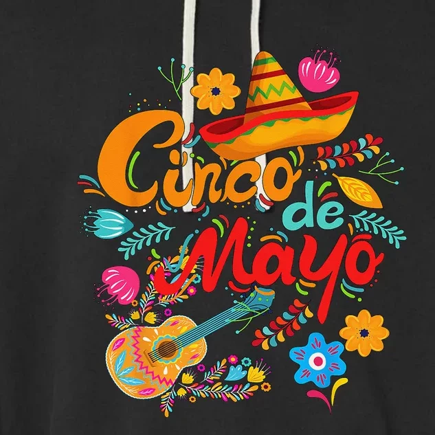 Cinco de Mayo, funny Mexican fiesta 5 De Mayo Garment-Dyed Fleece Hoodie