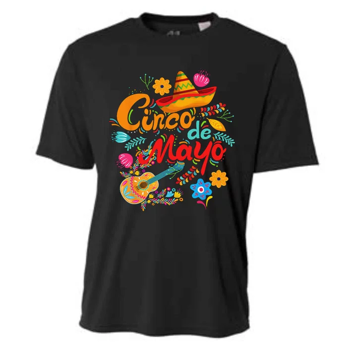 Cinco de Mayo, funny Mexican fiesta 5 De Mayo Cooling Performance Crew T-Shirt