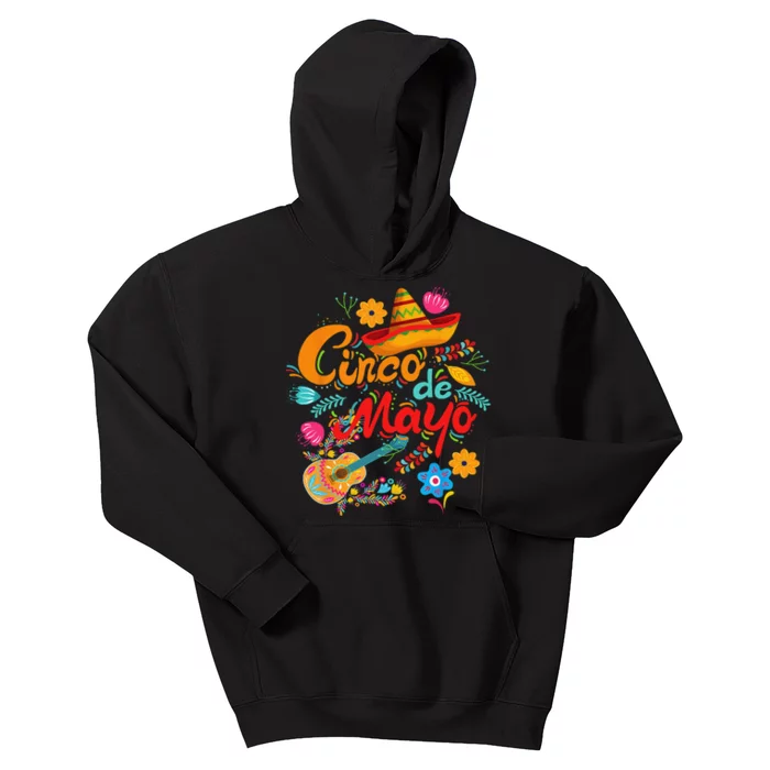 Cinco de Mayo, funny Mexican fiesta 5 De Mayo Kids Hoodie