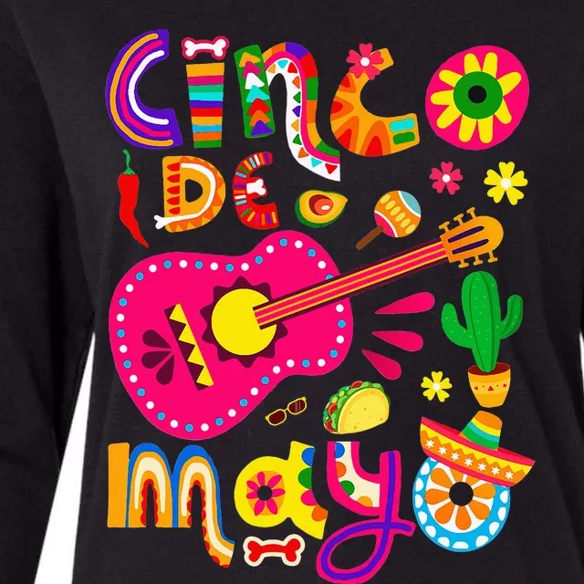 Cinco De Mayo Mexican Fiesta 5 Womens Cotton Relaxed Long Sleeve T-Shirt