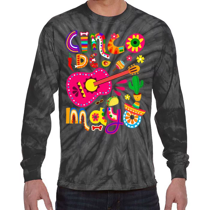 Cinco De Mayo Mexican Fiesta 5 Tie-Dye Long Sleeve Shirt