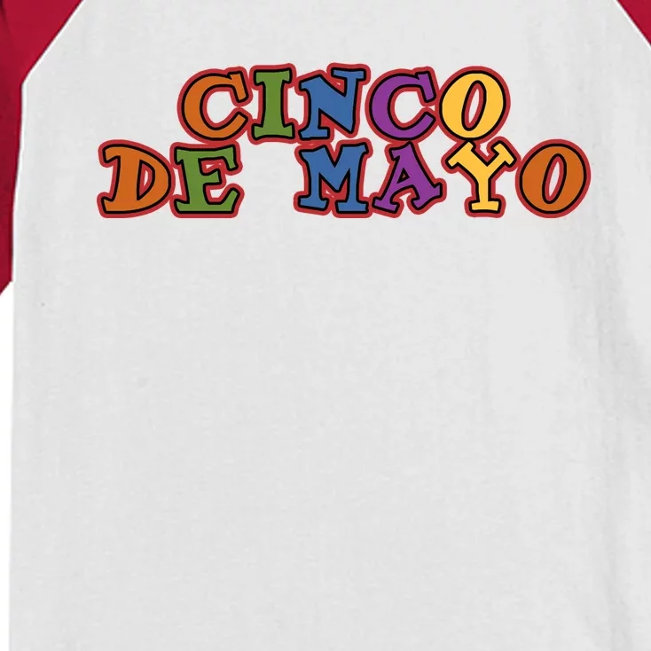 Cinco De Mayo Holiday Gift Kids Colorblock Raglan Jersey