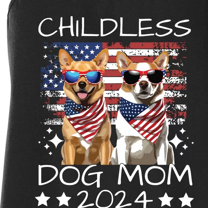 Childless Dog Mom 2024 Elect Vote Kamala Harris 2024 Funny Women's Racerback Tank