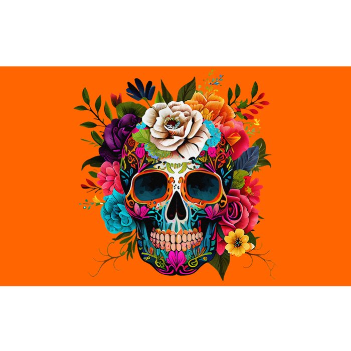 Cinco De Mayo Sugar Skull Day Of The Dead Mexican Fiesta Bumper Sticker