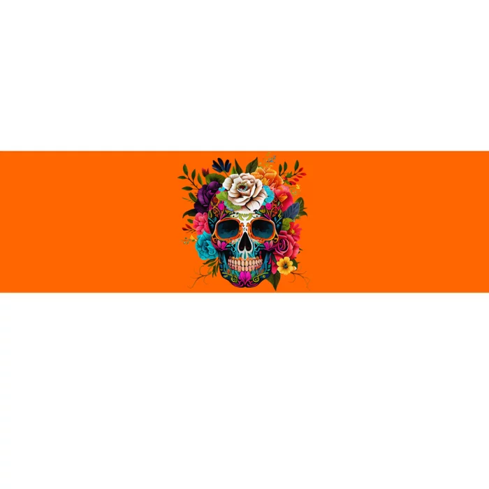 Cinco De Mayo Sugar Skull Day Of The Dead Mexican Fiesta Bumper Sticker