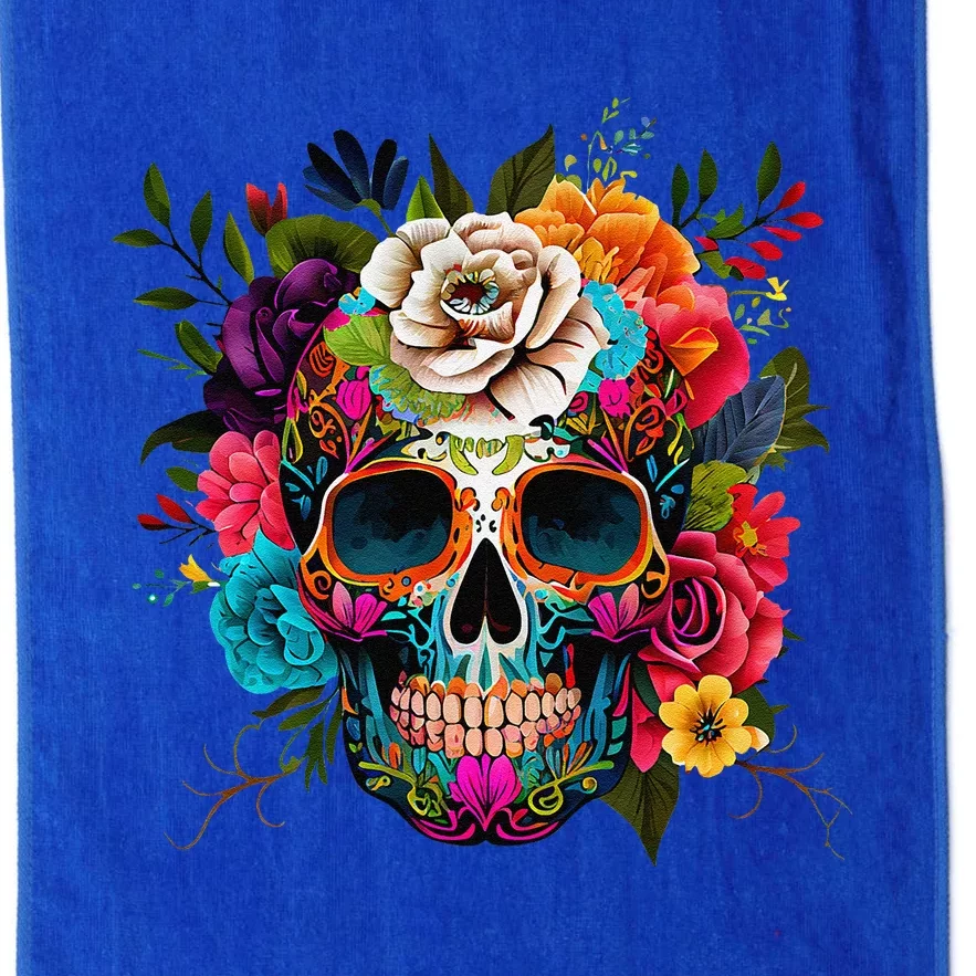 Cinco De Mayo Sugar Skull Day Of The Dead Mexican Fiesta Platinum Collection Golf Towel