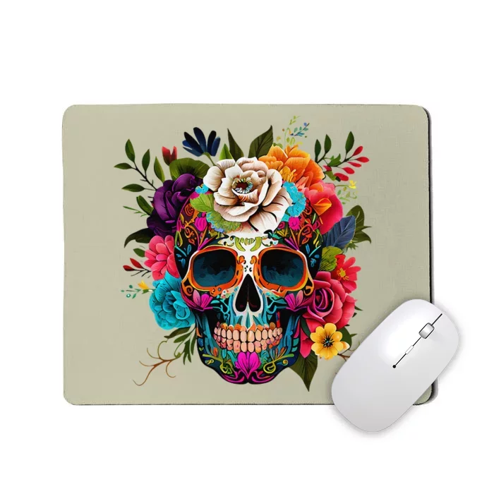 Cinco De Mayo Sugar Skull Day Of The Dead Mexican Fiesta Mousepad