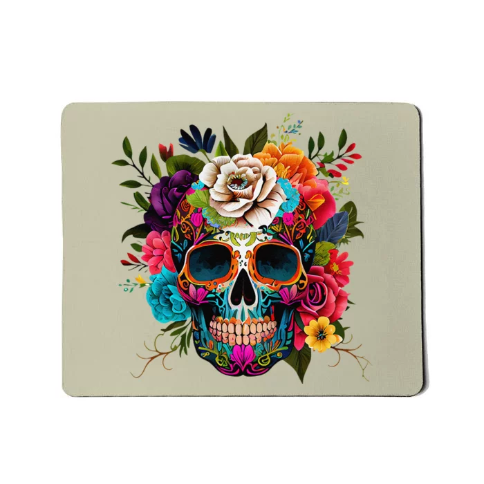 Cinco De Mayo Sugar Skull Day Of The Dead Mexican Fiesta Mousepad