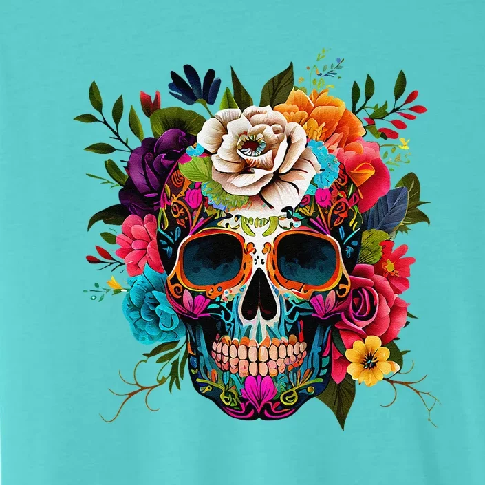 Cinco De Mayo Sugar Skull Day Of The Dead Mexican Fiesta ChromaSoft Performance T-Shirt