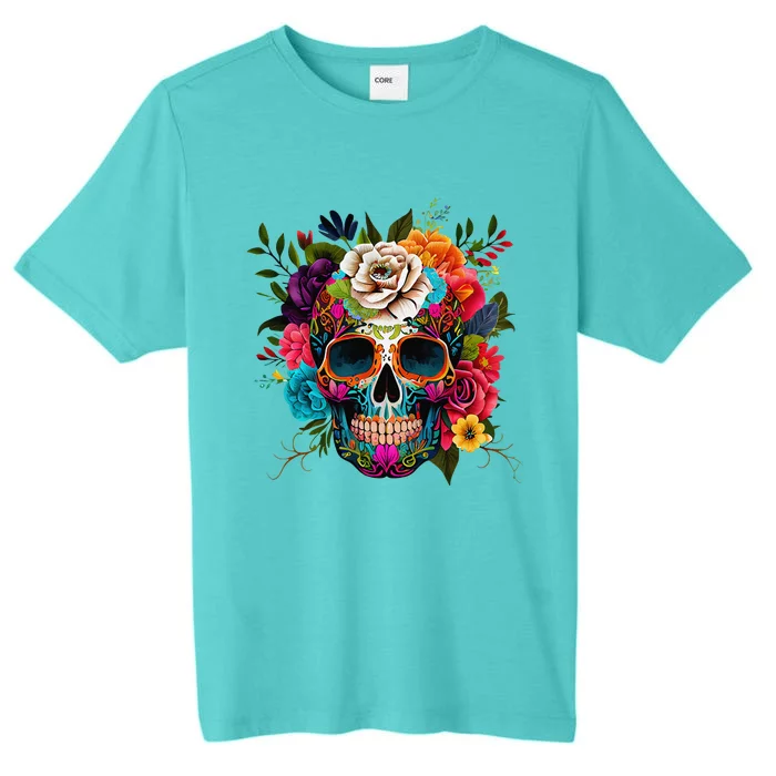 Cinco De Mayo Sugar Skull Day Of The Dead Mexican Fiesta ChromaSoft Performance T-Shirt