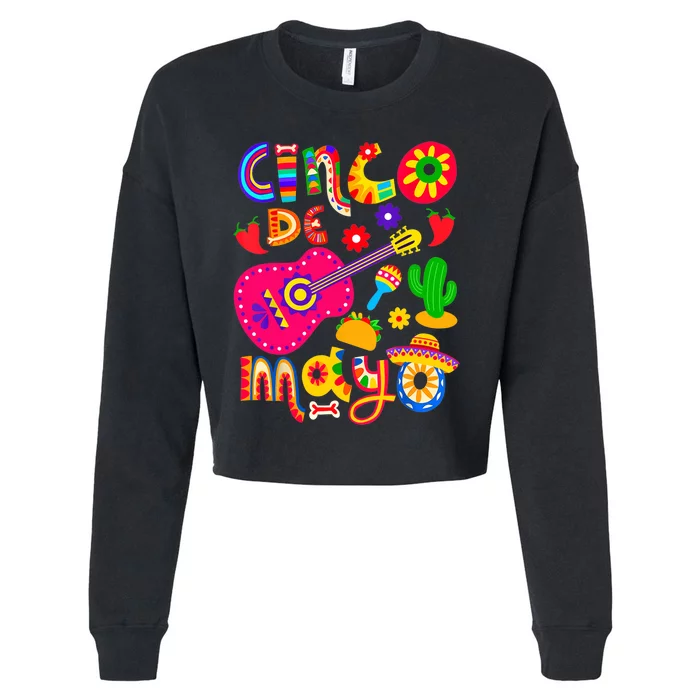 Cinco De Mayo Mexican Fiesta 5 De Mayo Cropped Pullover Crew