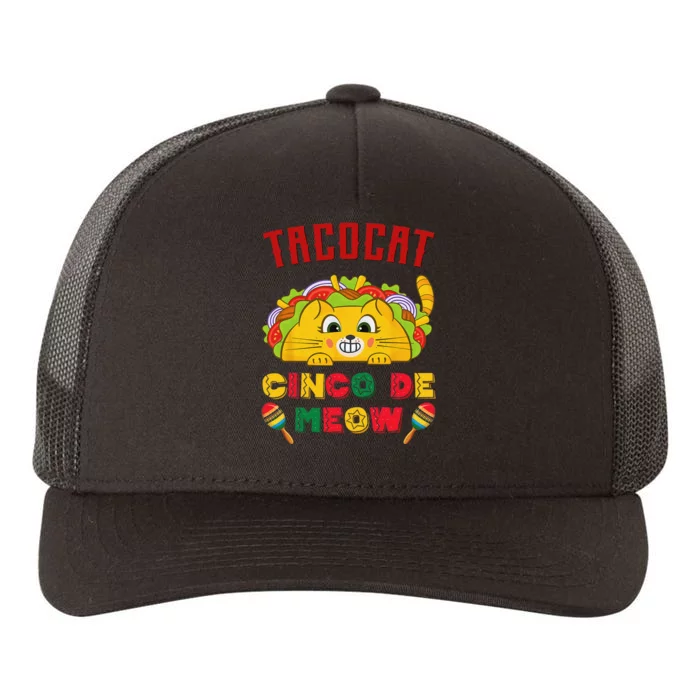 Cinco de Meow taco cat, Mexican Cinco De Mayo Cat Lovers Yupoong Adult 5-Panel Trucker Hat