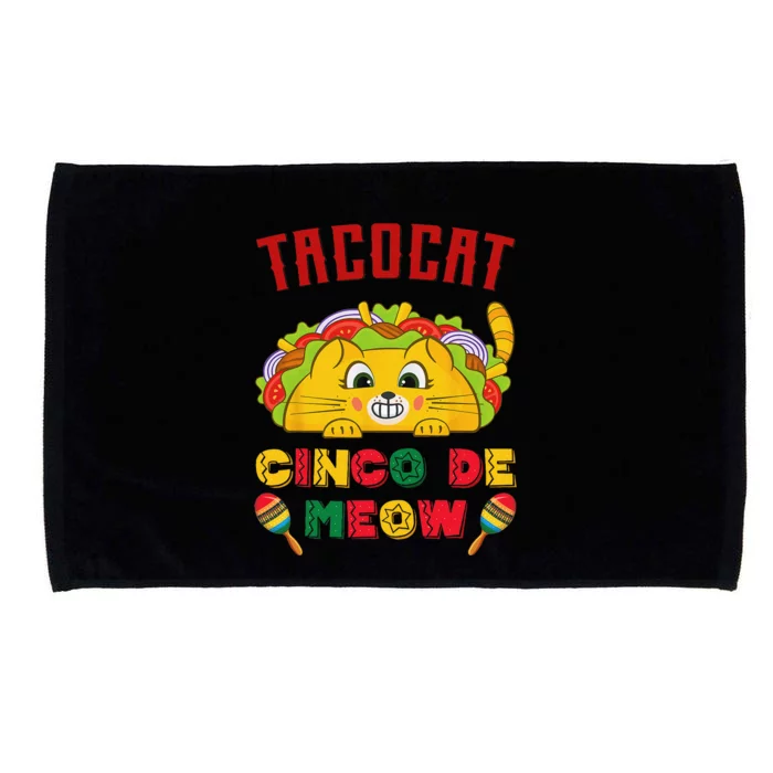 Cinco de Meow taco cat, Mexican Cinco De Mayo Cat Lovers Microfiber Hand Towel