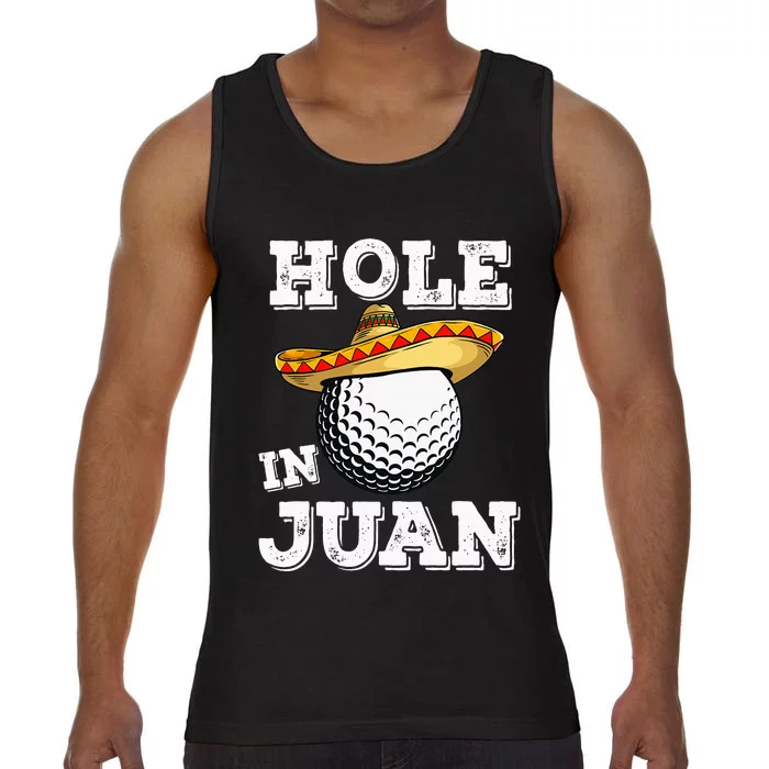 Cinco de Mayo Golf Funny Saying Golfer Joke Hole in Juan Comfort Colors® Tank Top