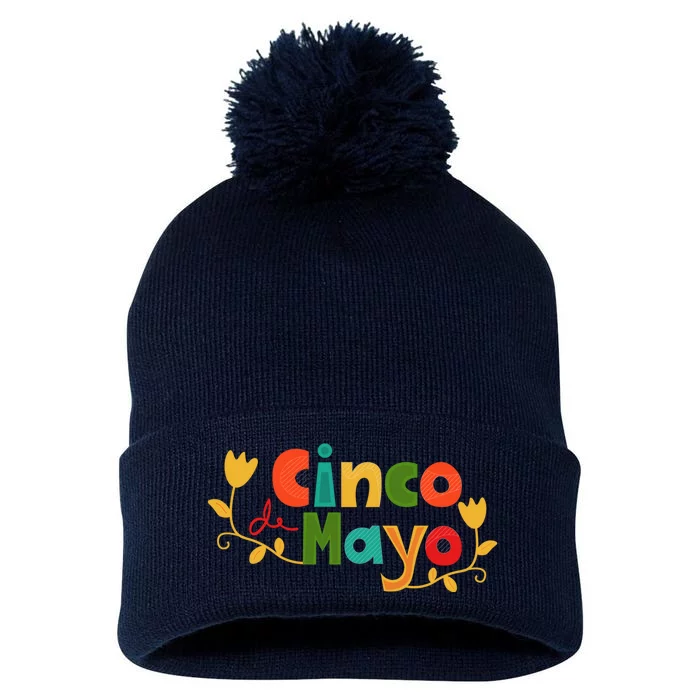 Cinco De Mayo Celebration Pom Pom 12in Knit Beanie