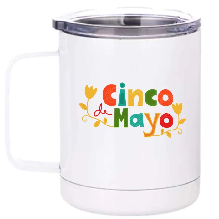 Cinco De Mayo Celebration Front & Back 12oz Stainless Steel Tumbler Cup