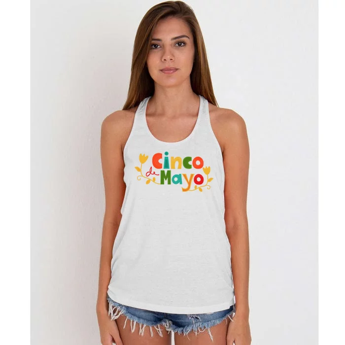 Cinco De Mayo Celebration Women's Knotted Racerback Tank