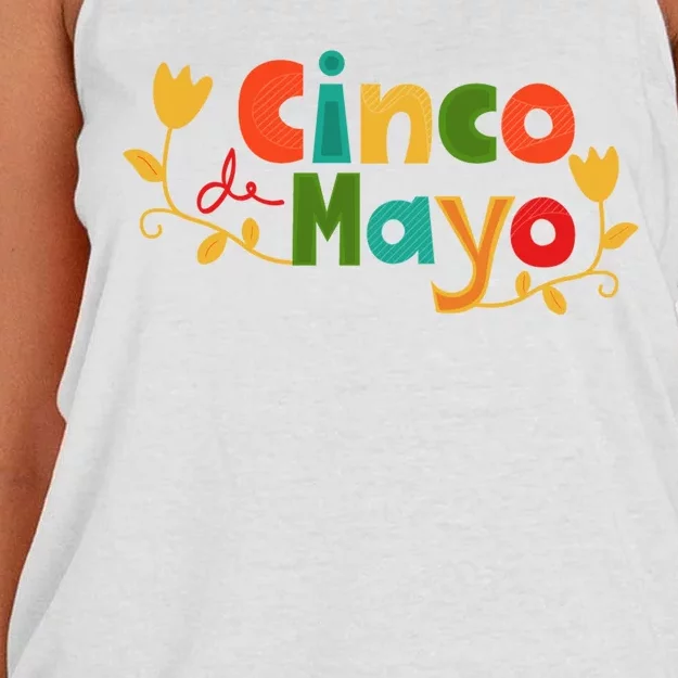 Cinco De Mayo Celebration Women's Knotted Racerback Tank