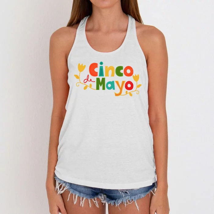 Cinco De Mayo Celebration Women's Knotted Racerback Tank