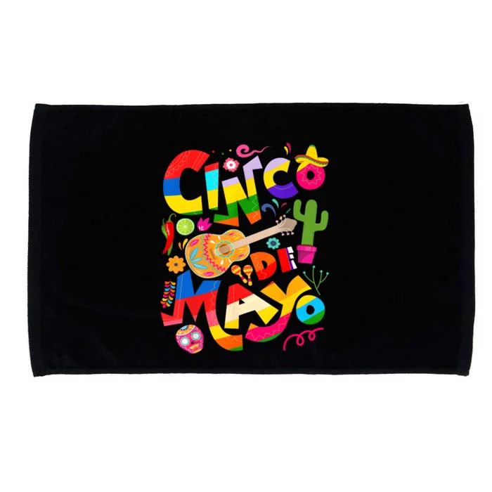 Cinco De Mayo Lets Fiesta Squad 5 De Mayo Mexican Fiesta Microfiber Hand Towel