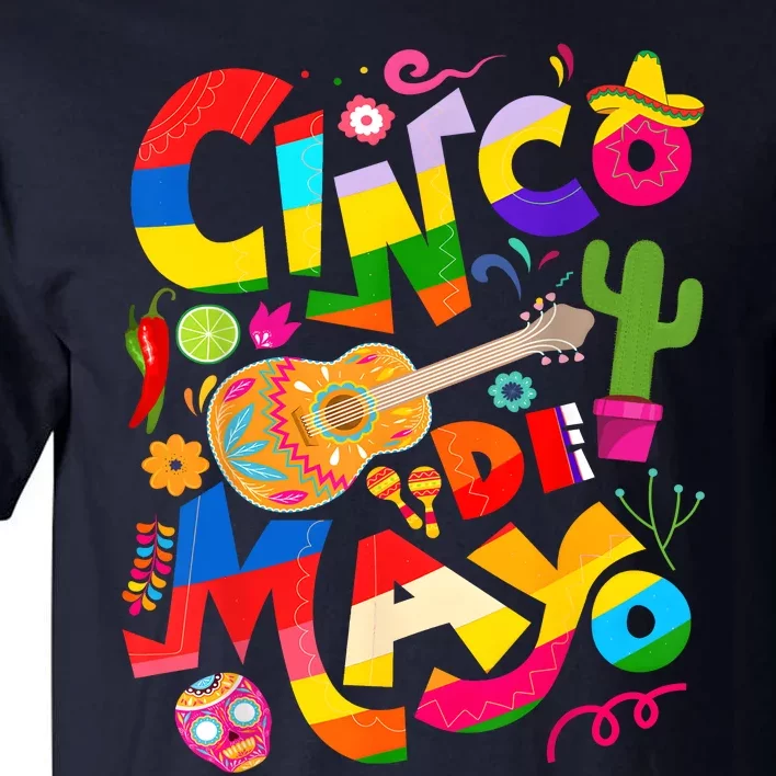 Cinco De Mayo Lets Fiesta Squad 5 De Mayo Mexican Fiesta Tall T-Shirt