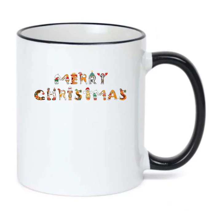 Cute Dogs Merry Christmas Funny Pets Xmas Merry Christmas Cute Gift Black Color Changing Mug