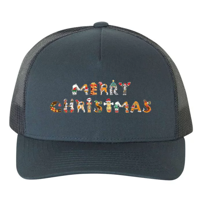 Cute Dogs Merry Christmas Funny Pets Xmas Merry Christmas Cute Gift Yupoong Adult 5-Panel Trucker Hat