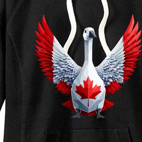 Canada Day Maple Leaf Bird Women's Fleece Hoodie