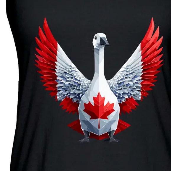 Canada Day Maple Leaf Bird Ladies Essential Flowy Tank