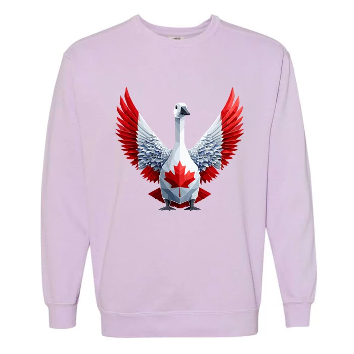 Canada Day Maple Leaf Bird Garment-Dyed Sweatshirt