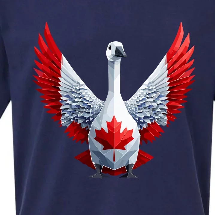 Canada Day Maple Leaf Bird Sueded Cloud Jersey T-Shirt