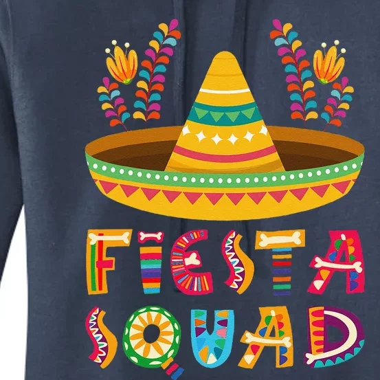 Cinco De Mayo  Fiesta Squad Mexican Party Cinco De Mayo Women's Pullover Hoodie