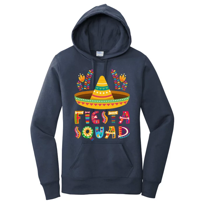 Cinco De Mayo  Fiesta Squad Mexican Party Cinco De Mayo Women's Pullover Hoodie