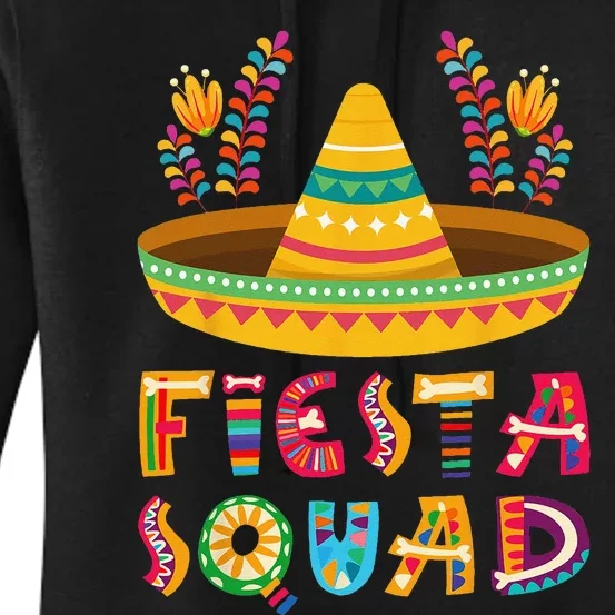 Cinco de Mayo Tee Fiesta Squad Mexican Party Cinco de mayo Women's Pullover Hoodie