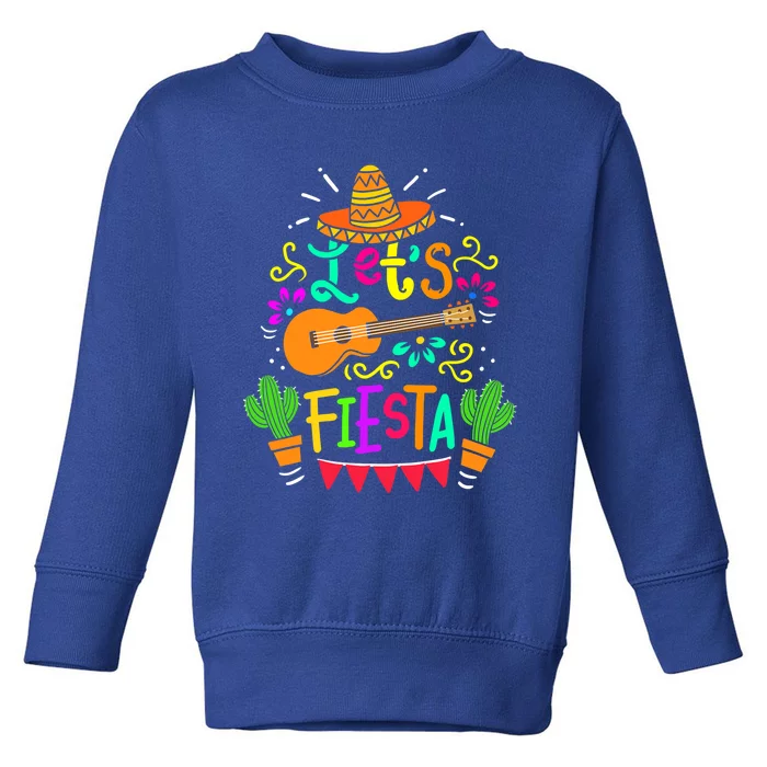 Cinco De Mayo Gift For Mexican Guitar Cactus Gift Toddler Sweatshirt