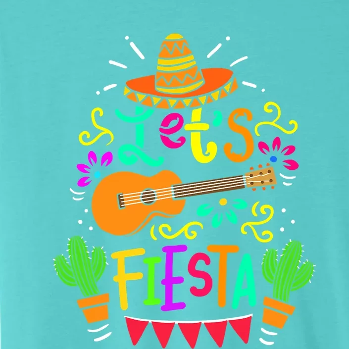 Cinco De Mayo Gift For Mexican Guitar Cactus Gift ChromaSoft Performance T-Shirt