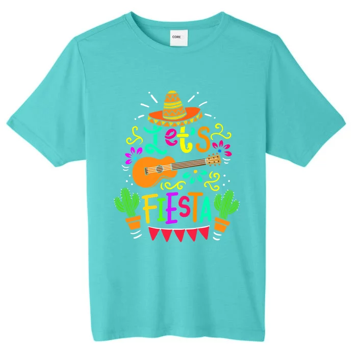 Cinco De Mayo Gift For Mexican Guitar Cactus Gift ChromaSoft Performance T-Shirt