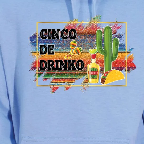 Cinco De Mayo Sombrero Festival Holiday Cactus Tacos Tequila Unisex Surf Hoodie