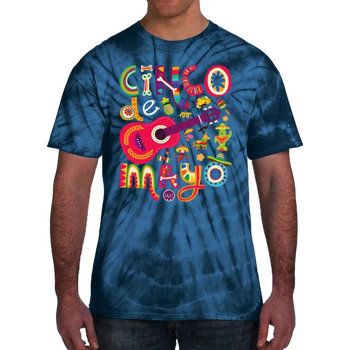 Cinco De Mayo Mexican Taco Guitar Fiesta Cinco De Mayo Tie-Dye T-Shirt