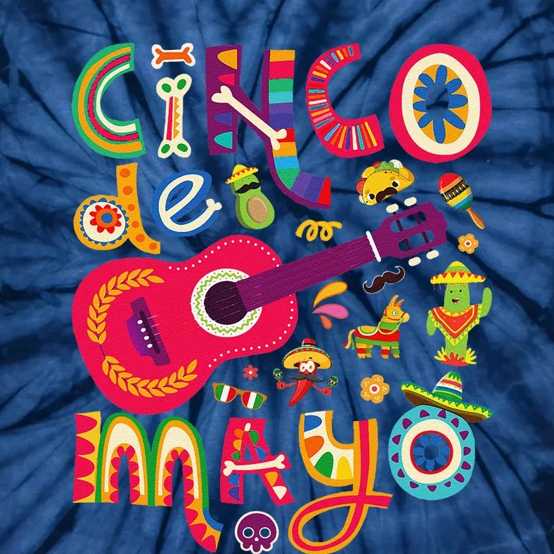 Cinco De Mayo Mexican Taco Guitar Fiesta Cinco De Mayo Tie-Dye T-Shirt