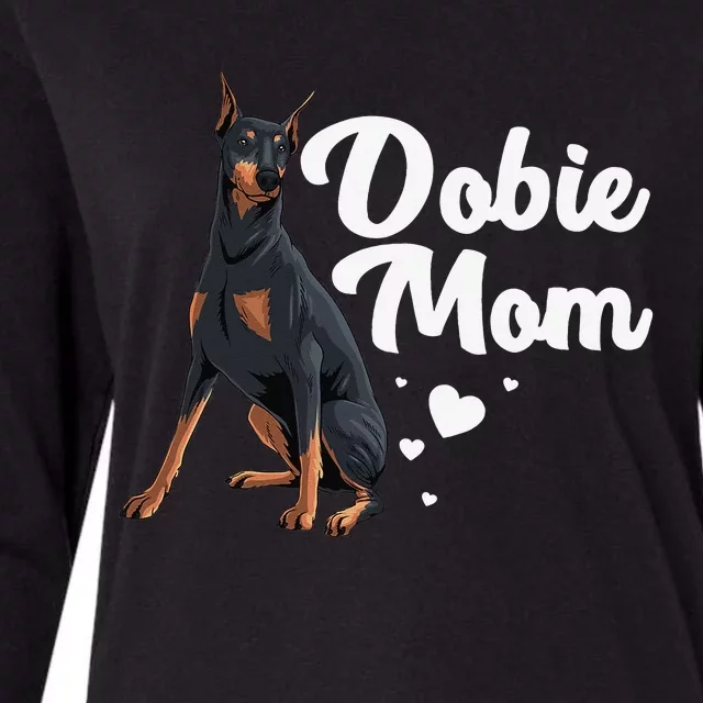 Cool Doberman Mom Art  Doberman Pinscher Dobie Lovers Womens Cotton Relaxed Long Sleeve T-Shirt